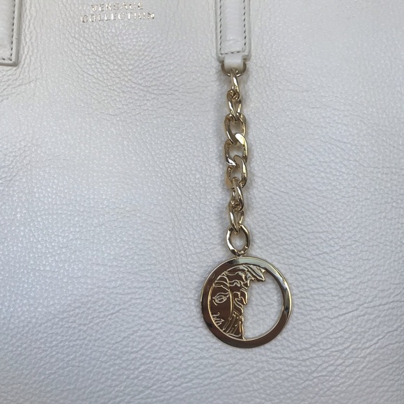 VERSACE COLLECTION PEBBLED LEATHER LARGE TOTE - Picture 3 of 6